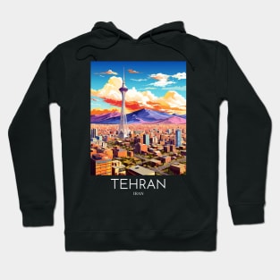 A Pop Art Travel Print of Tehran - Iran Hoodie